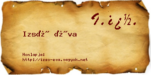 Izsó Éva névjegykártya